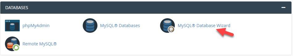 ورود به MySQL Database Wizard