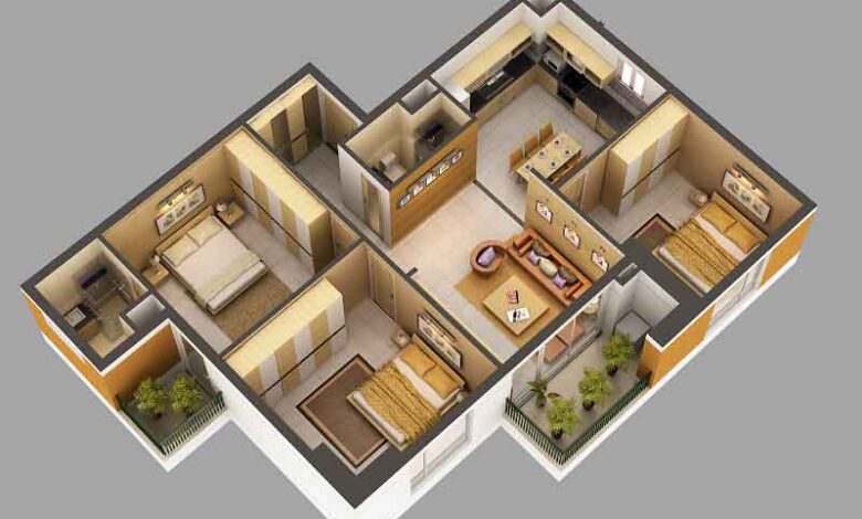 نقشه سه بعدی ساختمان چیست؟ طراحی خانه سه بعدی 1 نقشه سه بعدی ساختمان